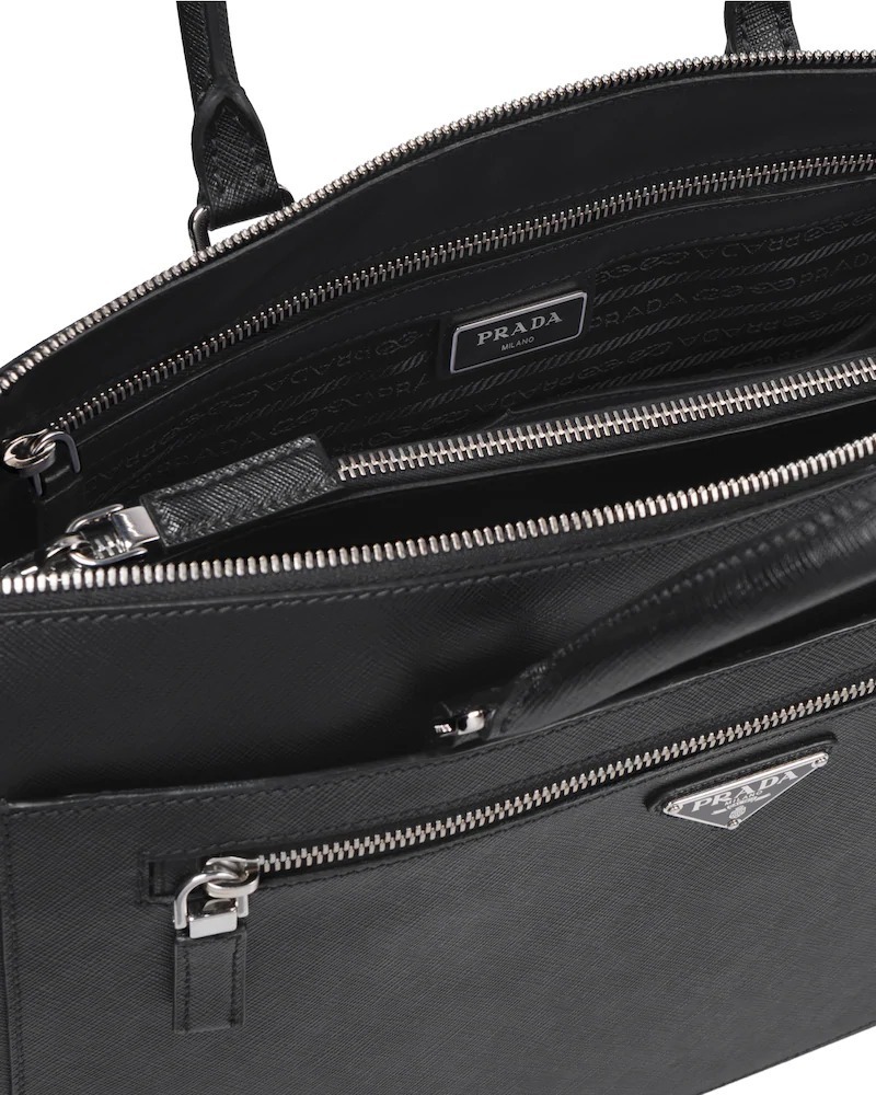 プラダコピー PRADA サフィアーノレザー ブリーフケース ブラック 2VG044_9Z2_F0002_V_OOO - 商品画像 1