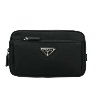 プラダ PRADA サフィアーノレザー/ナイロン ベルトバッグ ブラック 2VL9772DMGF0002