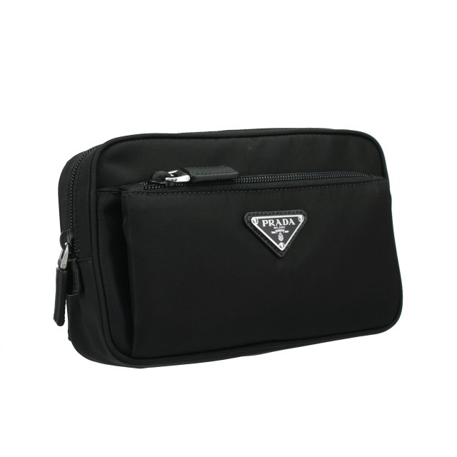 プラダ PRADA サフィアーノレザー/ナイロン ベルトバッグ ブラック 2VL9772DMGF0002 - 商品画像 3