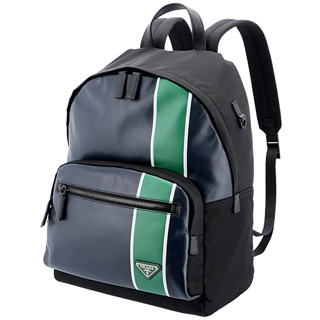 プラダコピー PRADA メンズ テクニカルナイロン バックパック リュックサック ブラック×グリーン 2VZ066HTY 2CIL YVM - 商品画像 4