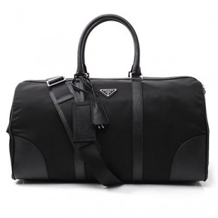 PRADAコピー ボストンバッグ 2WAY ブラック メンズ 黒 ナイロン 旅行 2vc350 vsoo 064 f0002 TESSUTO SAFFIANO