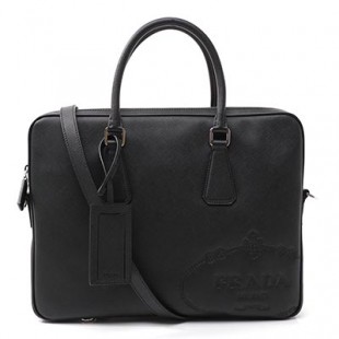 スーパーコピーPRADA ブリーフケース 2WAY ブラック メンズ レザー ビジネス 2ve368 volx 9z2 f0002 SAFFIANO TRAVEL