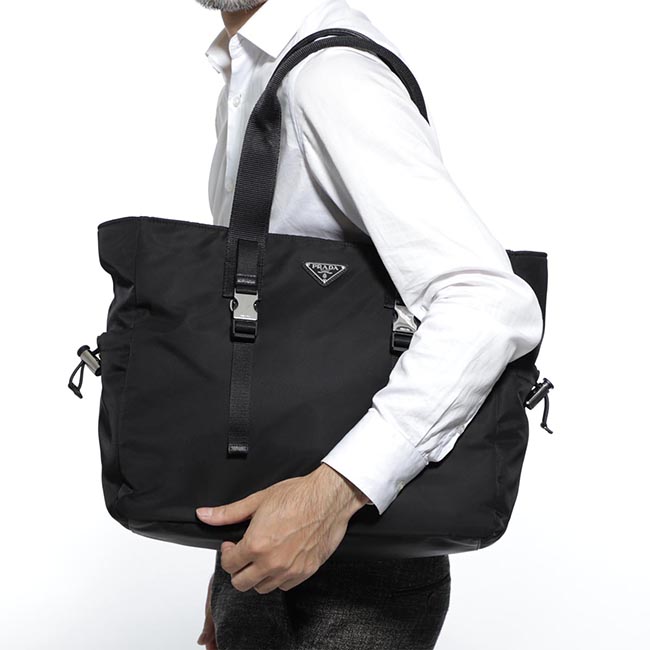 スーパーコピープラダ PRADA トートバッグ ブラック メンズ 黒 ナイロン 2vg042 vooo 973 f0002 TESSUTO MONTAGN - 商品画像 4