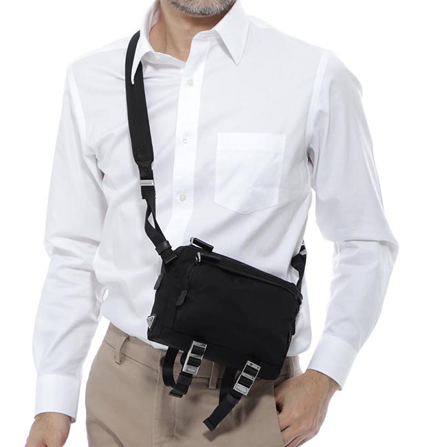 プラダスーパーコピー PRADA クロスボディバッグ ブラック メンズ ギフト プレゼント 2vh043 vooo 973 f0002 BANDOLIERA TESSUTO MONT - 商品画像 3
