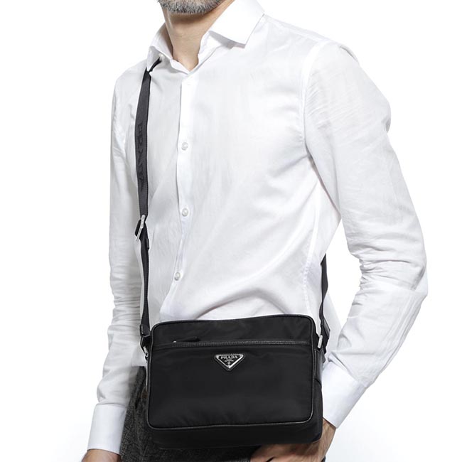 プラダスーパーコピー PRADA ショルダーバッグ ブラック メンズ ナイロン プレゼント 2vh048 vooo 064 f0002 TESSUTO SAFFIANO - 商品画像 4