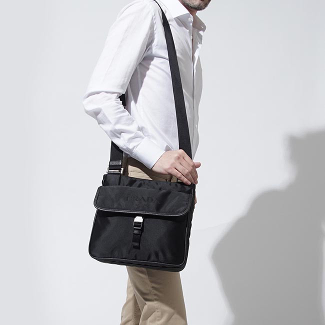 スーパーコピープラダ PRADA メッセンジャー バッグ ブラック メンズ バッグ カジュアル ナイロン ロゴ モノグラム 2vh269 064 f0002 - 商品画像 4