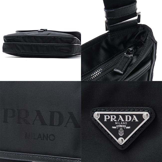 スーパーコピープラダ PRADA メッセンジャー バッグ ブラック メンズ バッグ カジュアル ナイロン ロゴ モノグラム 2vh269 064 f0002 - 商品画像 3