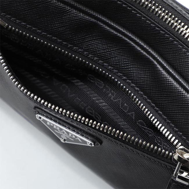 プラダスーパーコピー PRADA ベルトバッグ ボディバッグ ブラック メンズ ギフト プレゼント レザー 2vl012 vooo 9z2 f0002 MARSUPIO SAFFIANO TRAVEL - 商品画像 1