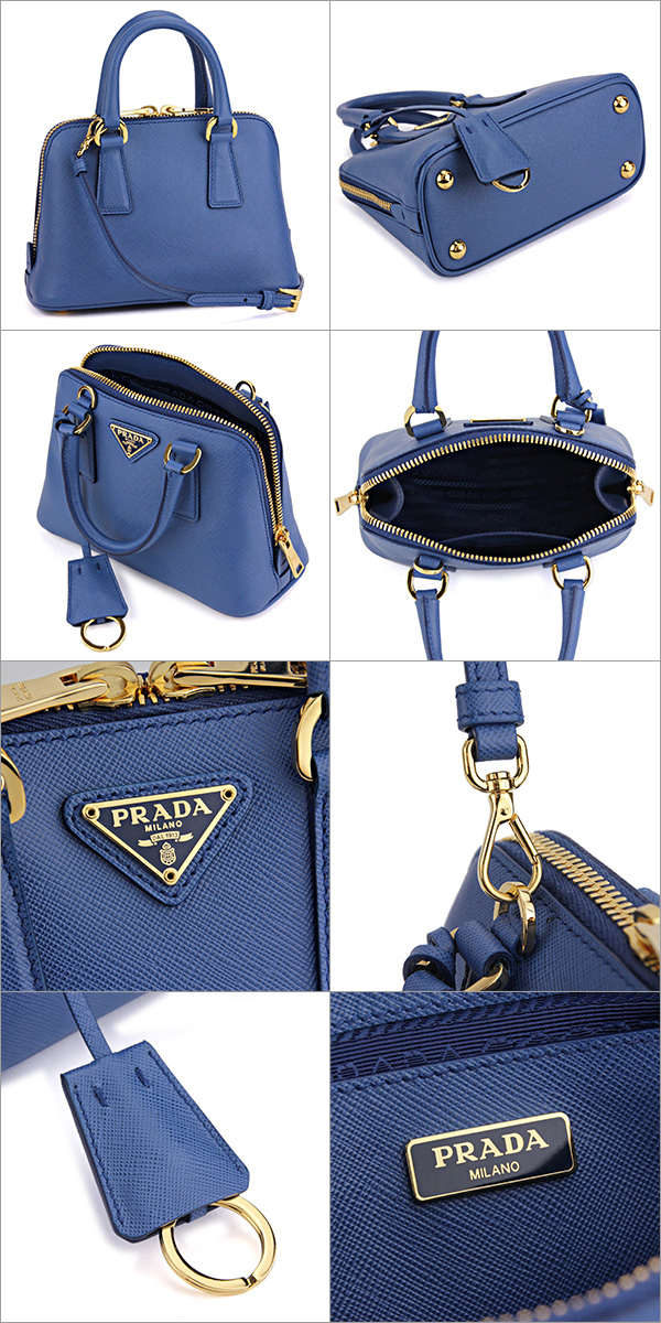 プラダバッグスーパーコピー ハンドバッグ PRADA BL0851 NZV F0013 バッグ サフィアーノ ルクス SAFFIANO LUX レディース AZZURRO(アズーロ) ブルー 青 2WAY ショルダーバッグ トライアングル - 商品画像 2