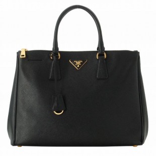 PRADAコピー SAFFIANO LUXロゴプレート付きビジネスハンドバッグ BN1786 SAF.LUX NERO - 商品画像 1