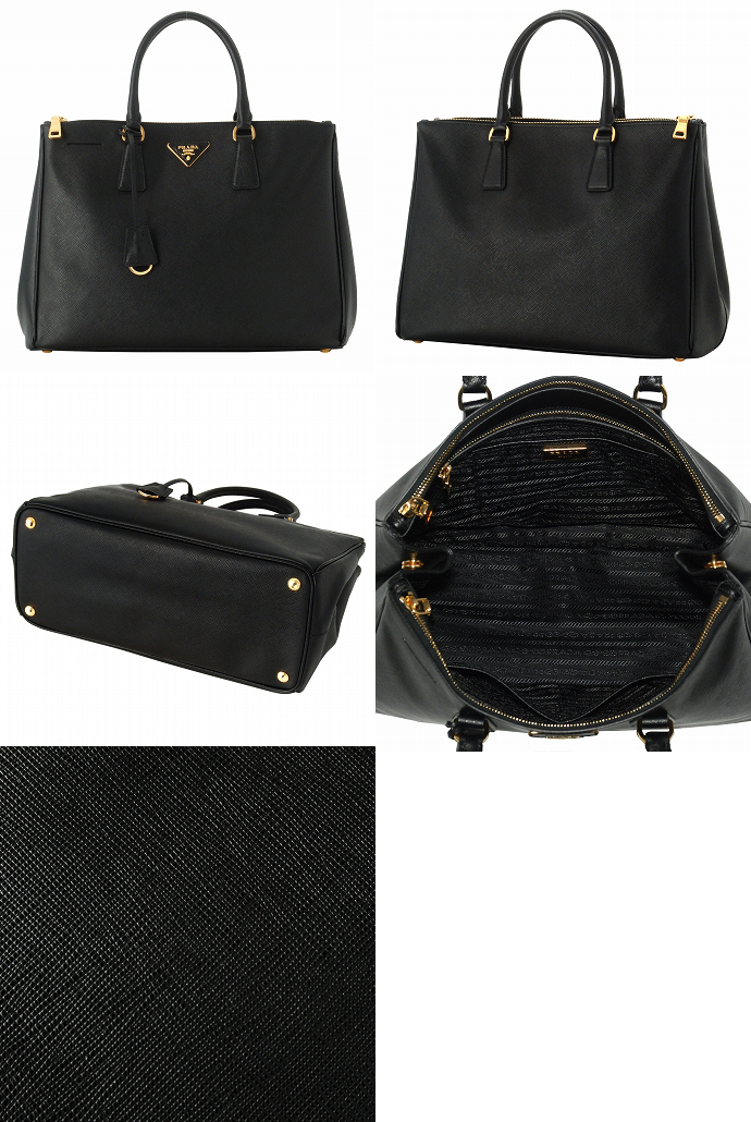 PRADAコピー SAFFIANO LUXロゴプレート付きビジネスハンドバッグ BN1786 SAF.LUX NERO - 商品画像 2