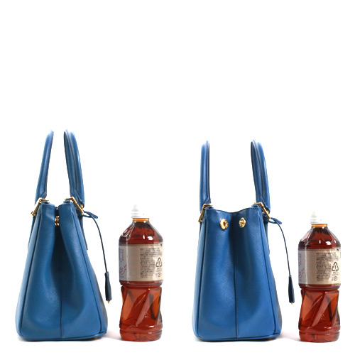 プラダコピー PRADA SAFFIANO LUX 三角ロゴプレート ハンドバッグ コバルトブルー&ゴールド BN1801 - 商品画像 4