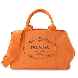 プラダ トートバッグ PRADA ハンドバッグ カナパ キャンバス ロゴ パパヤオレンジ BN1877 CANAPA PAPAYA - 商品画像 6