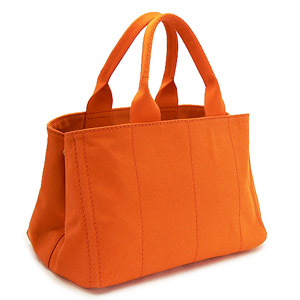 プラダ トートバッグ PRADA ハンドバッグ カナパ キャンバス ロゴ パパヤオレンジ BN1877 CANAPA PAPAYA - 商品画像 7