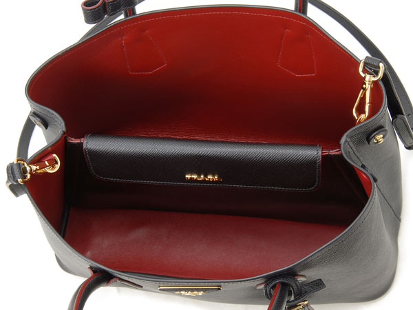 プラダコピー トートバッグ BN2775-2A4A-F0002 DOUBLE BAG ダブルバッグ SAFFIANO CUIR 2WAY ショルダーバッグ ブラック - 商品画像 7