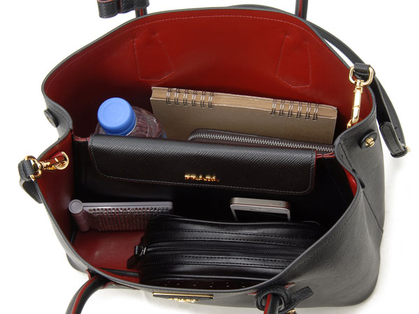 プラダコピー トートバッグ BN2775-2A4A-F0002 DOUBLE BAG ダブルバッグ SAFFIANO CUIR 2WAY ショルダーバッグ ブラック - 商品画像 5
