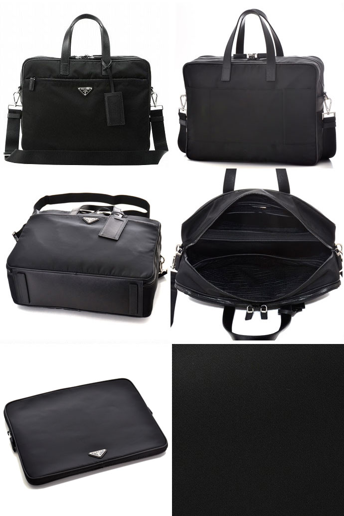 プラダ/PRADAスーパーコピー TESSUTOSAFFIANOストラップ付きビジネスバッグ V407S TES+SAF NERO - 商品画像 2