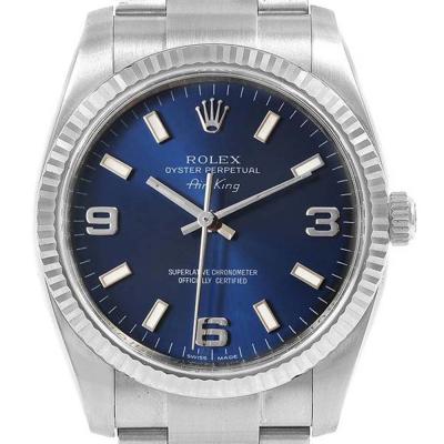 ロレックスコピー エアキング スチール 18K ホワイトゴールド フルーテッドベゼル 114234 - 商品画像 2