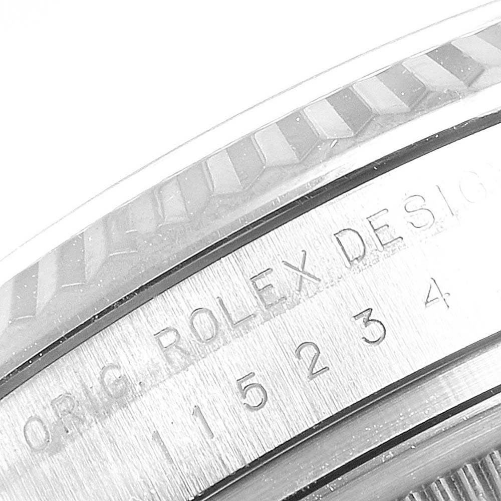 ロレックススーパーコピー デイト 34 スチール ホワイト ゴールド ブラック ダイヤモンド ダイヤル 115234G - 商品画像 1