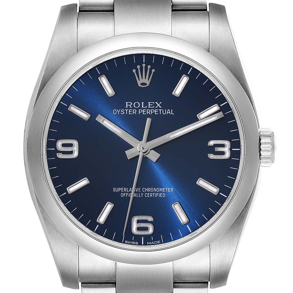 ロレックスコピー オイスター パーペチュアル 36mm ブルー ダイヤル スチール 116000 - 商品画像 8