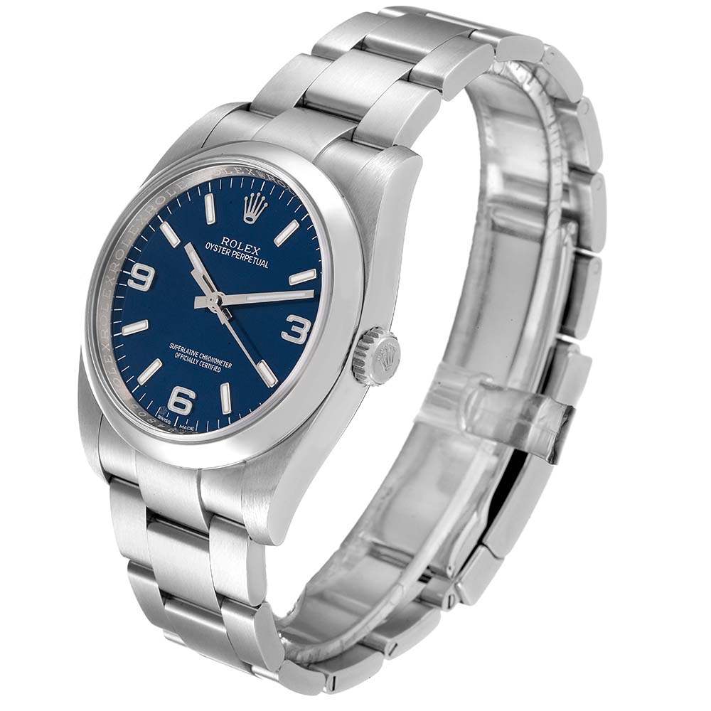 ロレックスコピー オイスター パーペチュアル 36mm ブルー ダイヤル スチール 116000 - 商品画像 10