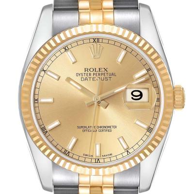 ロレックススーパーコピー デイトジャスト スチール イエローゴールド シャンパン ダイヤル 116233 - 商品画像 2