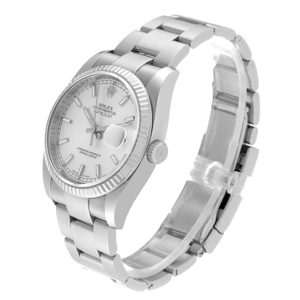 ロレックススーパーコピー デイトジャスト スチール ホワイトゴールド シルバー ダイヤル 116234 - 商品画像 10