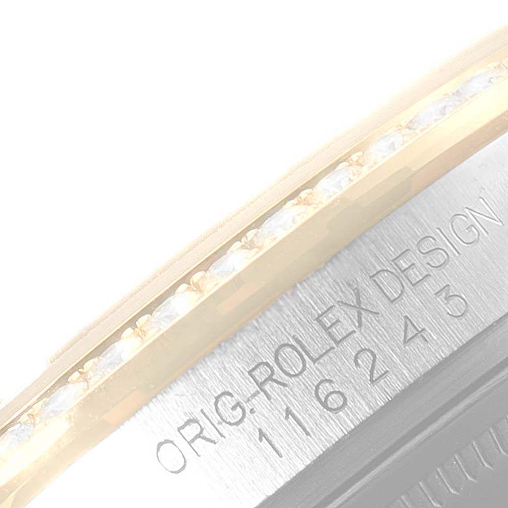 ロレックススーパーコピー デイトジャスト 36 スチール イエローゴールド シルバー ダイヤル ダイヤモンド 116243 - 商品画像 3