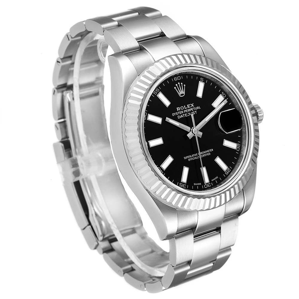 ロレックススーパーコピー デイトジャスト II 41mm スチール ホワイト ゴールド ブラック ダイヤル 116334 - 商品画像 10