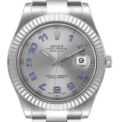 ロレックススーパーコピー デイトジャスト II 41mm スチール ホワイト ゴールド ブルー数字 116334 - 商品画像 2