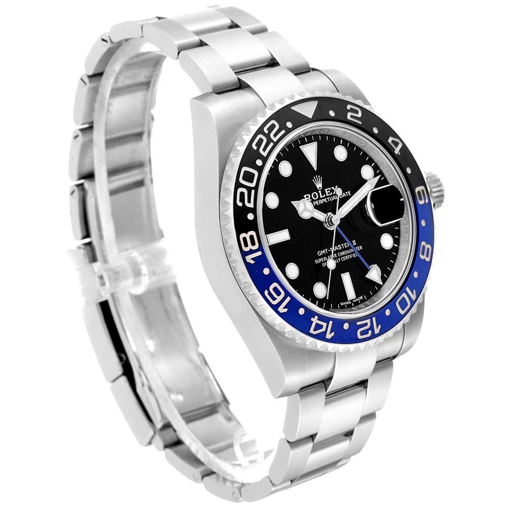 ロレックス コピー GMT マスター II ブラック ブルー バットマン ベゼル スチール 116710BLNR - 商品画像 4