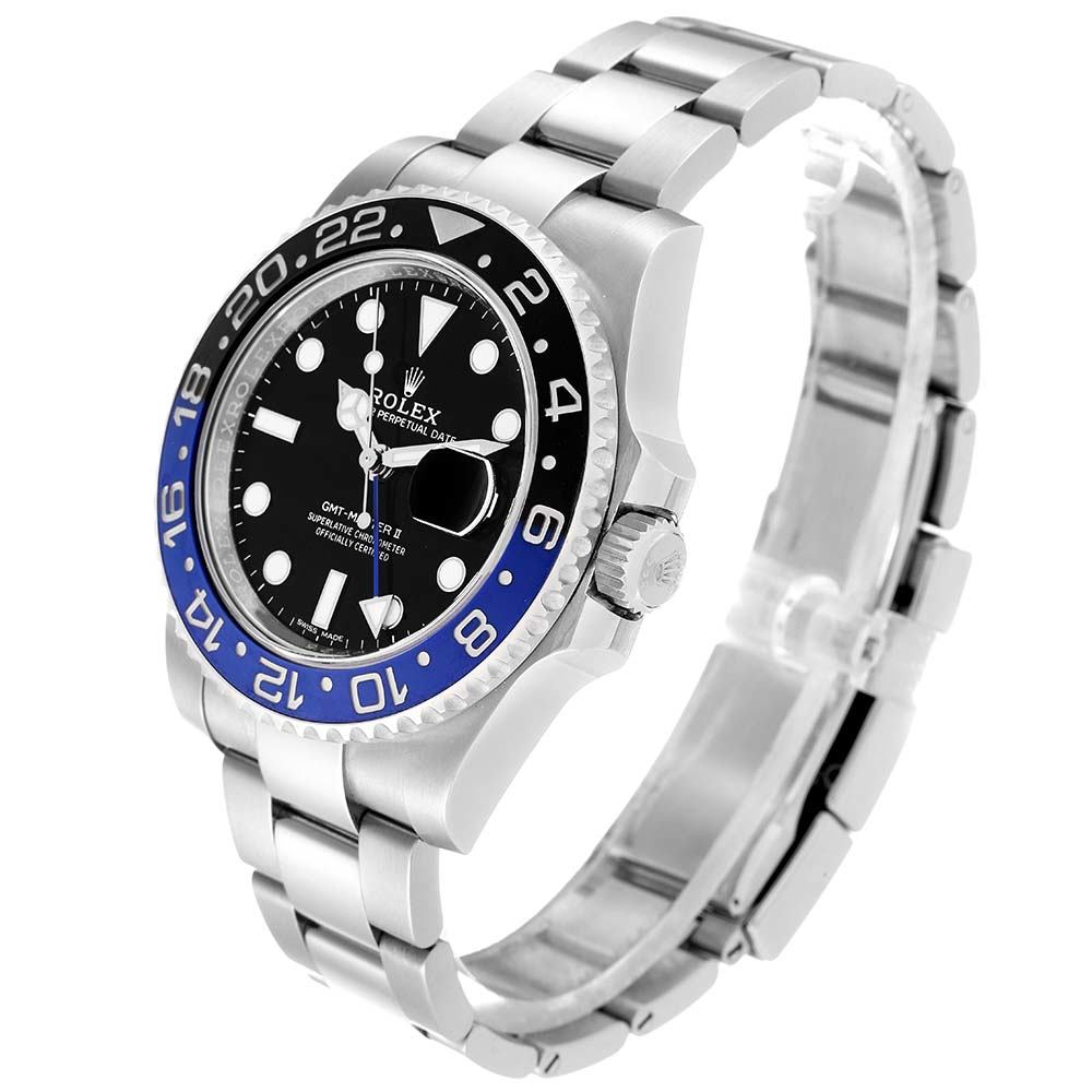 ロレックス コピー GMT マスター II ブラック ブルー バットマン ベゼル スチール 116710BLNR - 商品画像 10