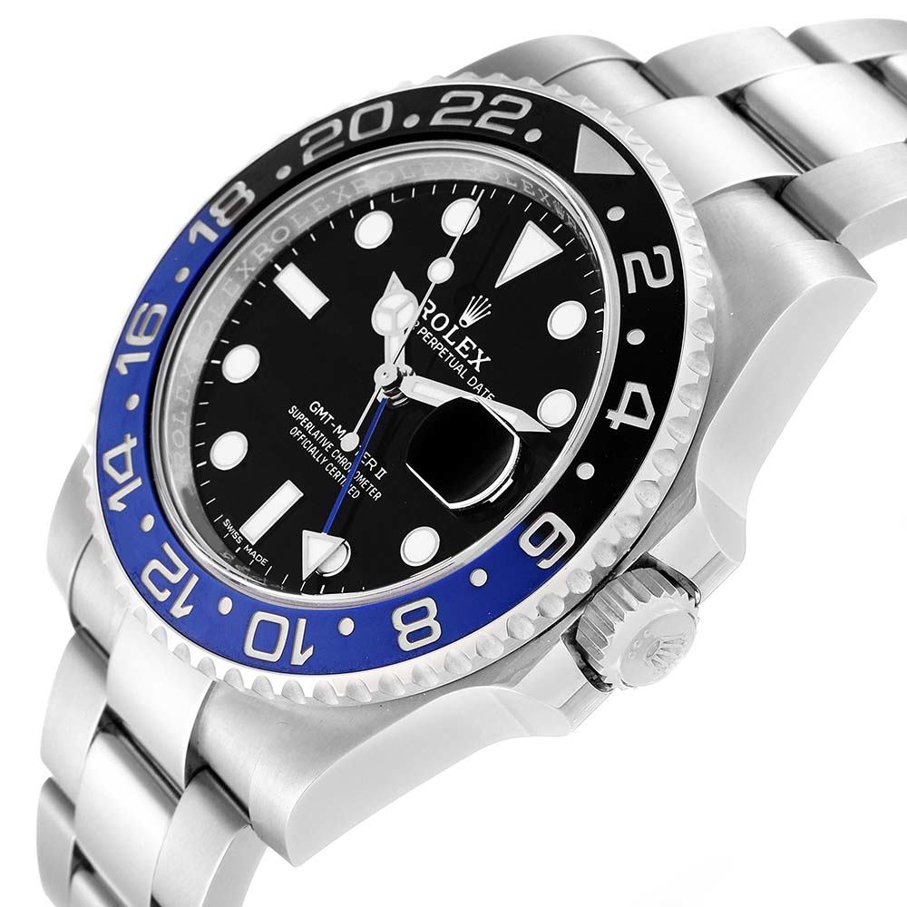 ロレックス コピー GMT マスター II ブラック ブルー バットマン ベゼル スチール 116710BLNR - 商品画像 6