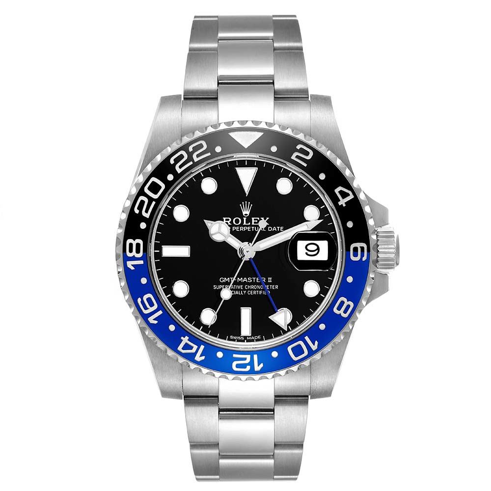 ロレックス コピー GMT マスター II ブラック ブルー バットマン ベゼル スチール 116710BLNR - 商品画像 1