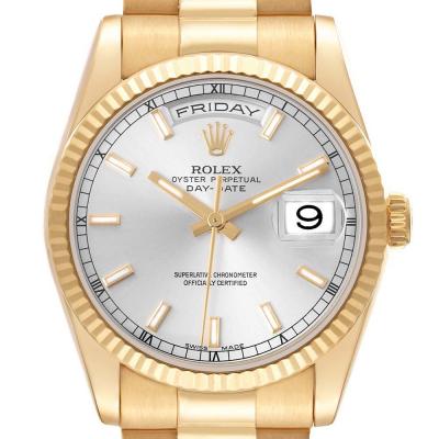 ロレックススーパーコピー プレジデント デイデイト シルバー ダイヤル イエローゴールド 118238 - 商品画像 2