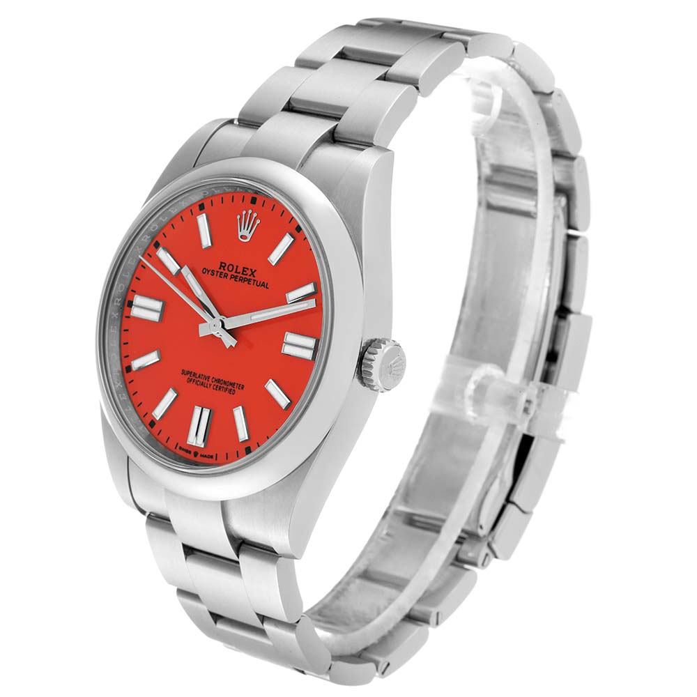ロレックス コピー オイスター・パーペチュアル41 コーラルレッド 124300 - 商品画像 10