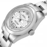 ロレックスコピー ミッドサイズ 31 シルバー ダイヤル ドーム型ベゼル スチール 177200 - 商品画像 5
