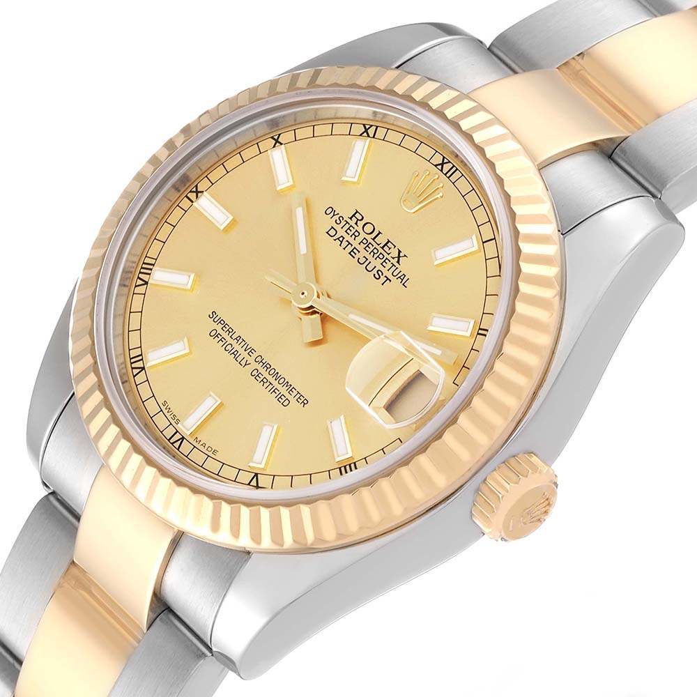 ロレックススーパーコピー デイトジャスト ミッドサイズ スチール イエローゴールド 178273 - 商品画像 6