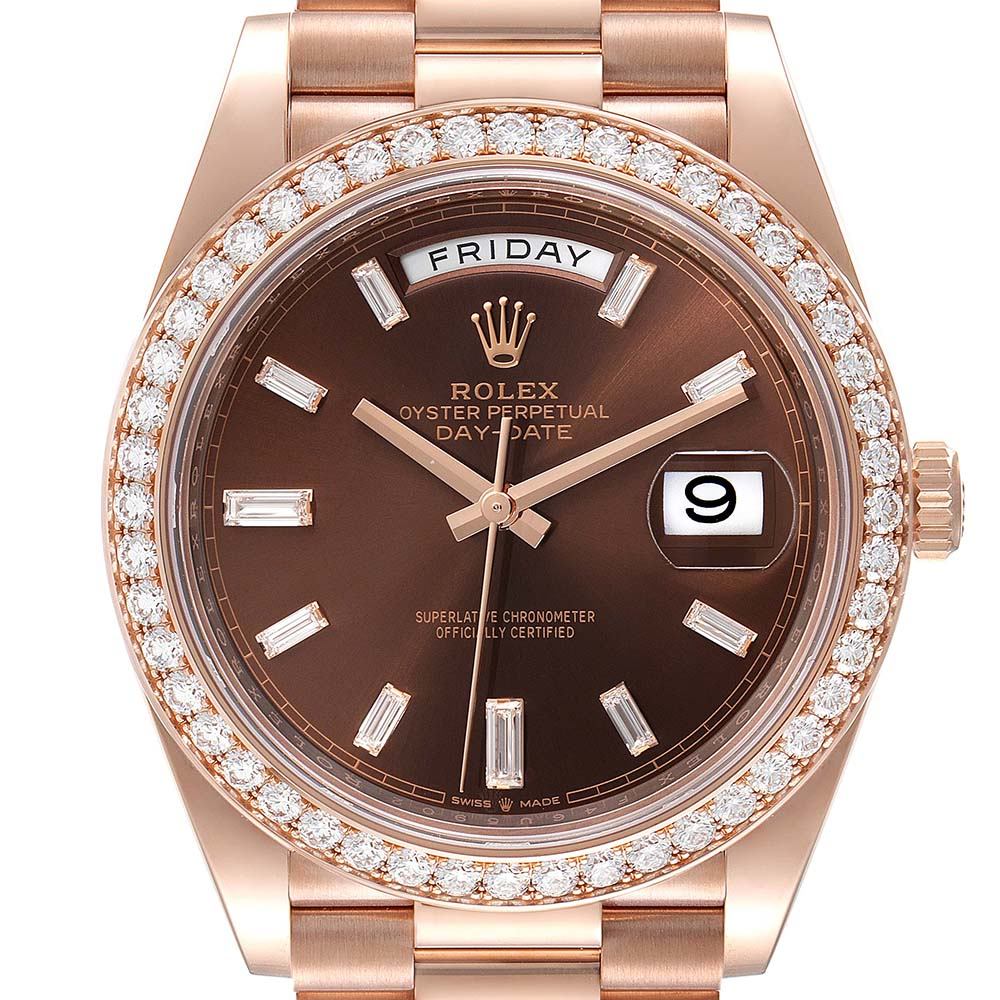 ロレックス コピー デイデイト40 チョコレート10Pダイヤ 228345RBR - 商品画像 1