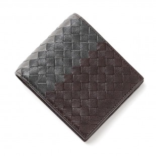 ボッテガヴェネタ/BOTTEGA VENETA/ 2つ折り財布/CLUB FUME /エスプレッソ×アルドアーズ×グレー マルチカラー系 113993 vbg81 2195 メンズ