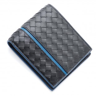 ボッテガヴェネタ/BOTTEGA VENETA 2つ折り財布 NAPPA ナッパ アルドアーズ×ネロ×ピーコック グレー系 113993 vcbb1 2060 メンズ