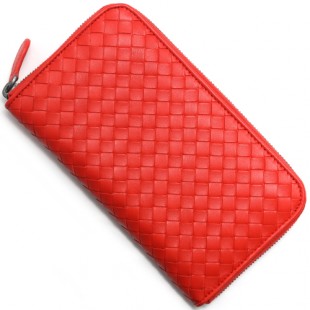 ボッテガヴェネタスーパーコピー BOTTEGA VENETA 長財布 イントレチャート 【INTRECCIATO】 ニューレッド 114076 V001N 6524 レディース