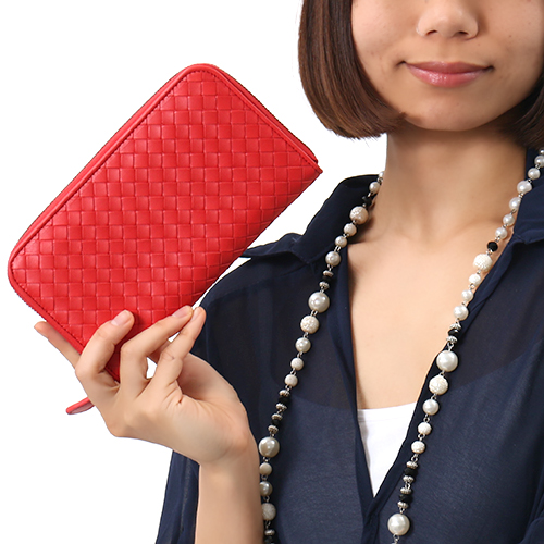 ボッテガヴェネタスーパーコピー BOTTEGA VENETA 長財布 イントレチャート 【INTRECCIATO】 ニューレッド 114076 V001N 6524 レディース - 商品画像 6