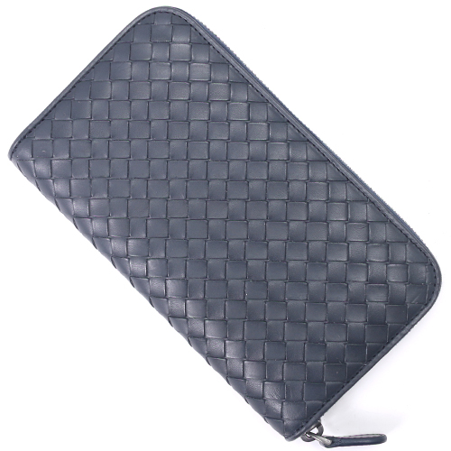 ブランドコピーボッテガヴェネタ BOTTEGA VENETA 長財布 イントレチャート 【INTRECCIATO】 プリュッセブルー 114076 VAHF3 4058 メンズ - 商品画像 1