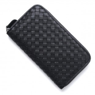 ボッテガヴェネタ/BOTTEGA VENETAスーパーコピー ラウンドファスナー 長財布[小銭入れ付き] WASHED LAMB NERO ブラック系 114076 vx051 1000 メンズ＆レディース