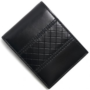 ボッテガヴェネタコピー BOTTEGA VENETA 二つ折財布【札入れ】 スコルピート ブラック 123226 VT272 1000 メンズ