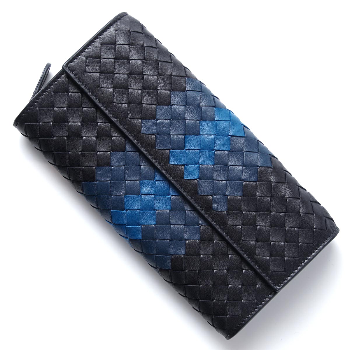 ブランドコピーボッテガヴェネタBOTTEGA VENETA 長財布[小銭入れ付き] NAPPA トルマリン×パシフィック×ピーコック ブルー系 150509 vcb41 4079 レディース - 商品画像 5