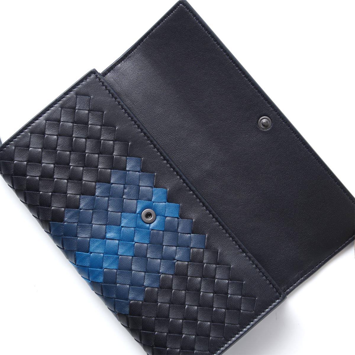 ブランドコピーボッテガヴェネタBOTTEGA VENETA 長財布[小銭入れ付き] NAPPA トルマリン×パシフィック×ピーコック ブルー系 150509 vcb41 4079 レディース - 商品画像 4