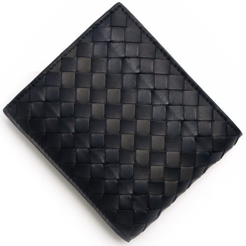 ボッテガヴェネタコピー BOTTEGA VENETA 二つ折財布 イントレチャート 【INTRECCIATO】 トルマリンブルー&ニューライトグレー 193642 VAXH1 4096 メンズ - 商品画像 1