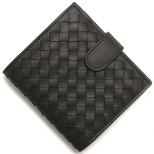 ボッテガヴェネタスーパーコピー BOTTEGA VENETA 二つ折財布 イントレチャート エスプレッソブラウン＆ブラック 195432 VT194 2066 メンズ レディース